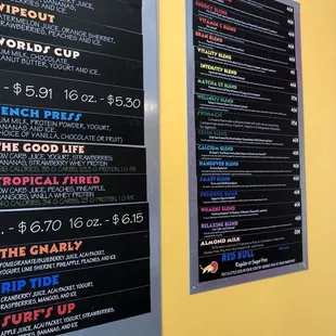 Menu and Boosts 8/3/18