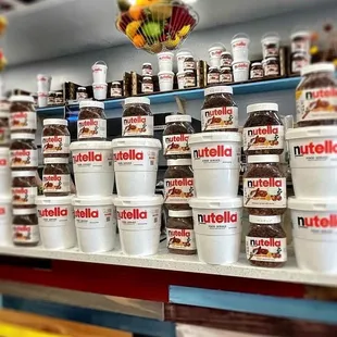 a display of nutella products