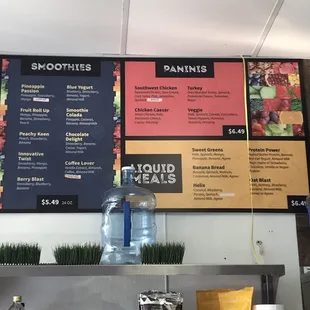 Updated Menus: smoothies, paninis, liquid meals