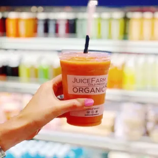 Super fruits smoothie - goji berries, strawberry, pineapple, banana, apple juice