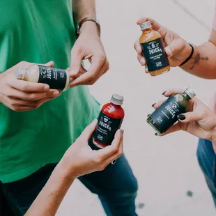 friends sharing some JuiceRx elixirs