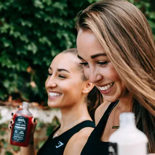 Fitness girls enjoying JuiceRx