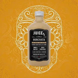 Horchata: JuiceRx&apos;s spin on the Mexican rice-based classic.  Made from cashews, medjool dates and cinnamon.