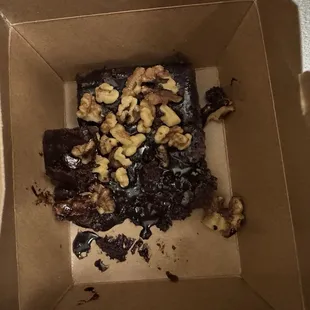 Sweet potato brownie (taste just like a regular brownie, but with healthier ingredients).