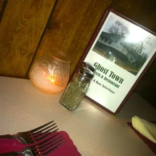 A table at Juice&apos;s Ghost Town.