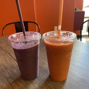 Pb&amp;J &amp; Tropical Passion Smoothie