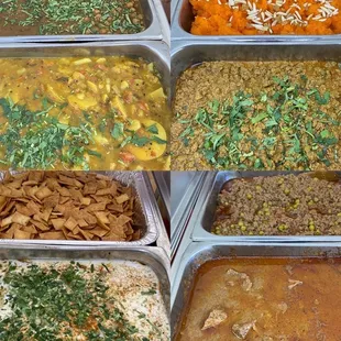 Halwa Puri, Ground beef , Nihari, Chaat, Papri, Gyro Rice, Tikka boti rice