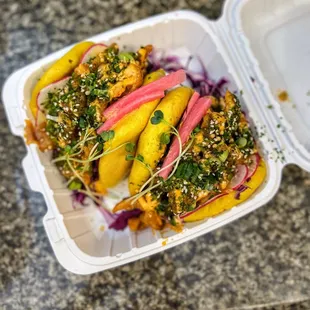 Orange chicken hirata buns $15