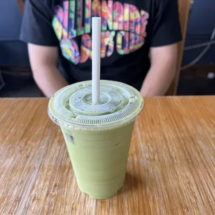 Iced Lavender Matcha Latte