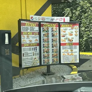 Menus in drive-thru!