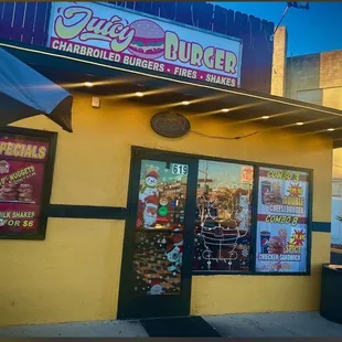 the front of the restaurant