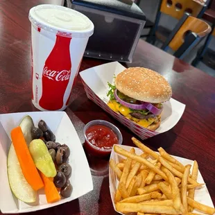 (c) Super Juicy Burger 1/2 Combo #3 Super Juicy Cheeseburger 1/2lb