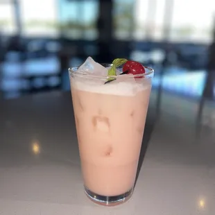 A frozen mango drink