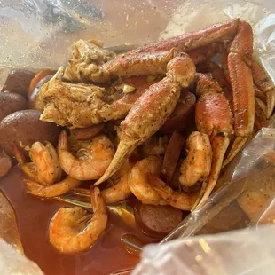 Inside the Crab Boil Bag