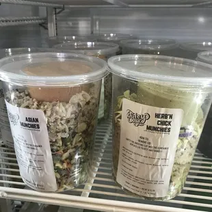 Salads pre-made in the To Go Case
