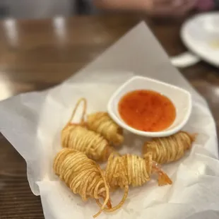 shrimp fried in potato!