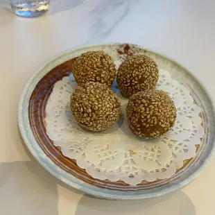 Red bean sesame balls