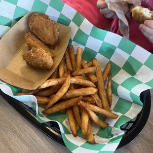 Chicken nuggets and fries