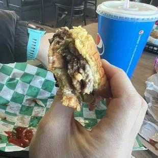 Double smash burger run thru the garden