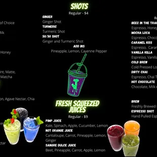 the menu for juicy j&apos;s