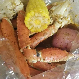 Spicy crab legs boil