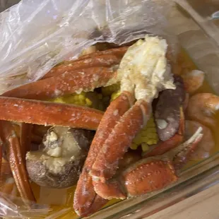 2. 1/2 lb. Snow Crab Legs, 1 lb. Shrimp