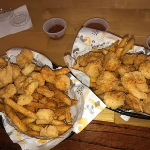 Fried Shrimp, Cajun Fries
