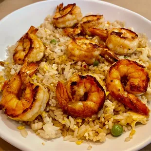 Shrimp Fried Rice was a pleasant surprise. The shrimp were grilled and had a good taste and texture.