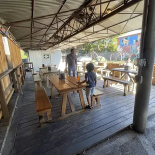 Outside seating