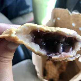 Red bean Korean waffle