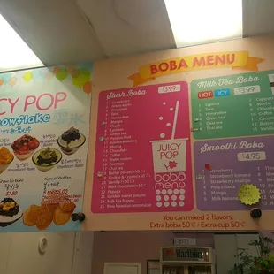They have quite a large selection of boba and other treats!