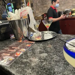 Dishes he moved to the side