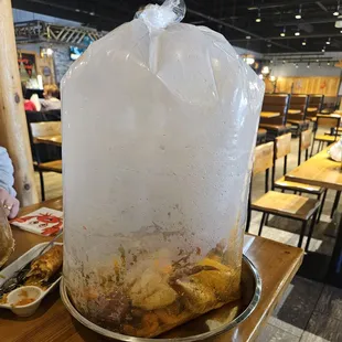 Seafood boil bag.
