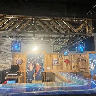 the inside of a restaurant