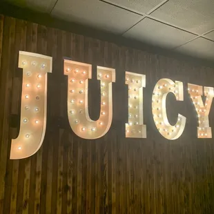 Sign inside