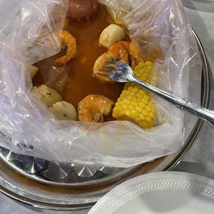 1/2 LB Scallop L2. Shrimp(No Head) combo