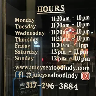 Hours of operation