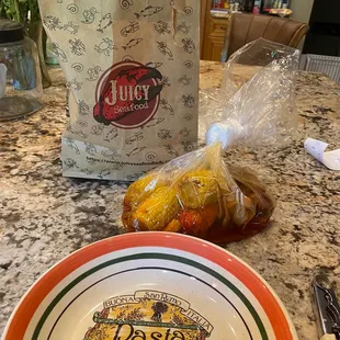 Packaging, Red Bomb bowl, and my broil bowl haha