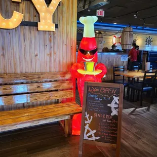 Specials are listed on the chalkboard