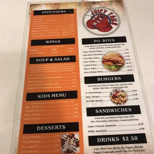  the menu