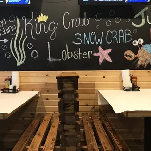 sushi and sashimi, interior