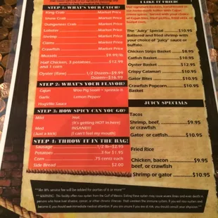 New menu