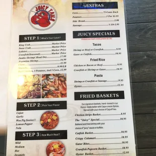 Juicy Tail cuisine options