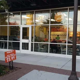 outside