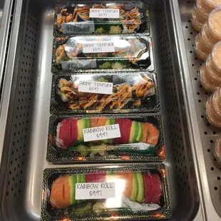 Sushi bar&apos;s rainbow and tempura roll