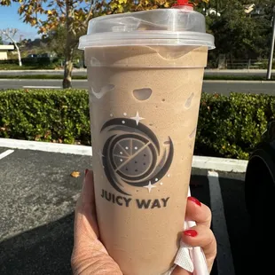Banana peanut butter and chocolate with vitamin c boost.