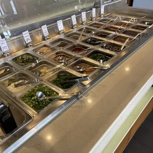 sauce/topping bar!