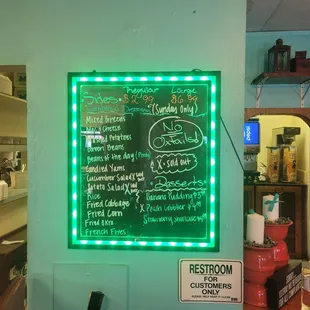Sides Menu