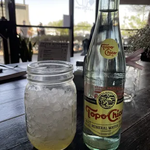 Passionfruit flavor shot with topo