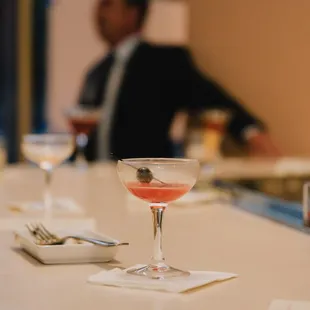 a man in the background